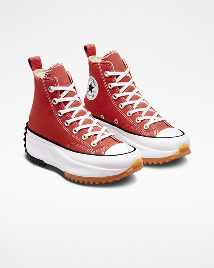 Women's Converse Run Star Hike High Top Platform Shoes Red / White / Black | AU 46983D